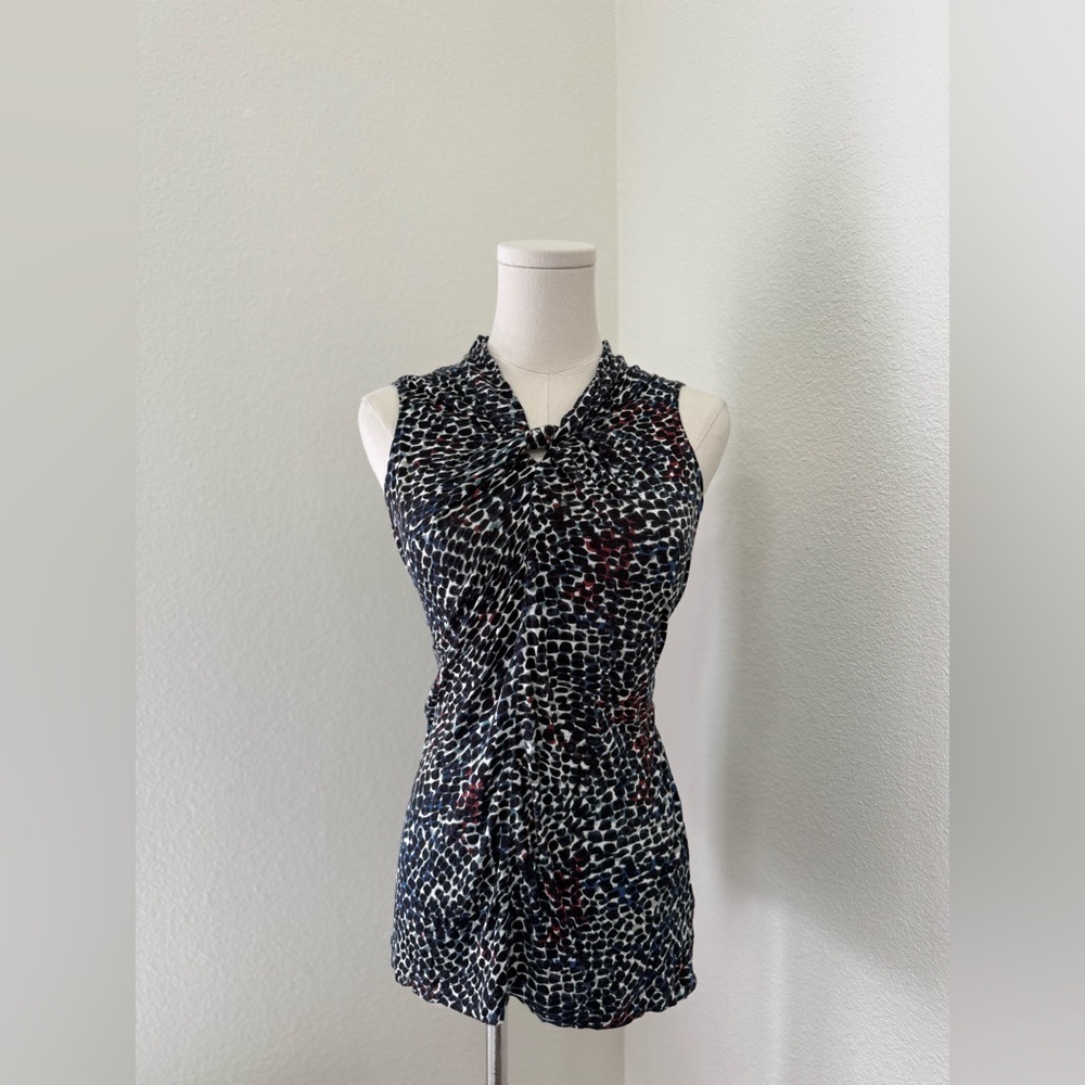 Cabi Osaka Nights Leopard Print Sleeveless Top Women’s Size XS